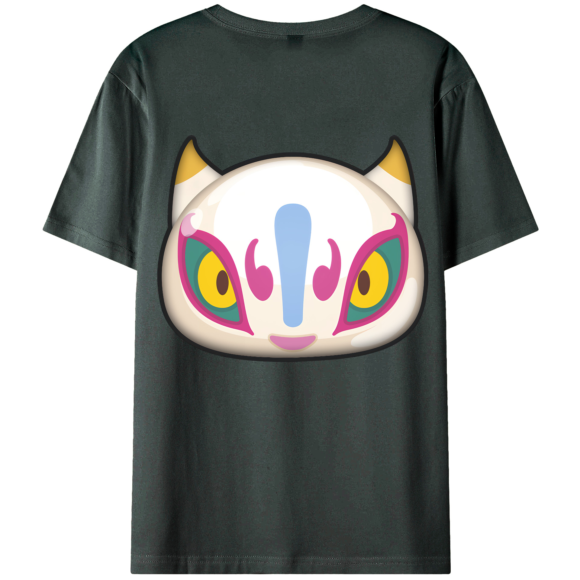 （画像用） 妖怪ウォッチ Yo-kai Watch 綿100％ メンズ半袖Tシャツ（バックプリント） 通気性